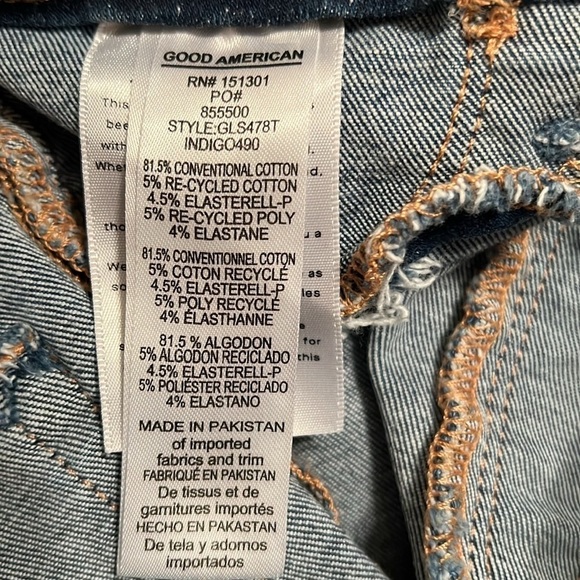 Good American High-Rise Straight Jeans 1 NWT - Picture 7 of 8